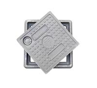 Genérico Tapa Reforzada Cuadrada para sumidero Exterior, Tapa para fosa séptica de 50x50 cm, Tapa de Drenaje Duradera para Patio y jardín, Tapa de Acceso Impermeable para sumidero de Aguas residuales