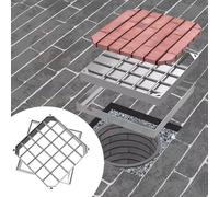 Genérico Tapa y Marco de Acero Inoxidable de Alta Resistencia para Pozo de Registro - Tapa Cuadrada para Tanque séptico de 50x50 cm, 80x80 cm, 100x100 cm para aceras, garajes y Patios - Tapa invisibl