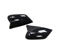 Genérico Tapas De Espejo Retrovisor Exterior Moldura De Espejo Lateral, Cubierta Embellecedora, 1 Par, Tapa Negra ABS, Fibra Carbono para KIA para EV6 2022 2023