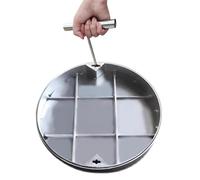 Genérico Tapas Invisibles de Alta Resistencia para fosas sépticas con Gancho de extracción - Marco Redondo para Tapa de alcantarilla (35,5 cm - 109 cm) - Tapa Resistente a la presión para pozos de AG