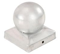 Genérico Tapas para Postes 6 uds Metal galvanizado Globo Final 91x91 mm,Bricolaje,Vallas de jardín,Accesorios para rejas y vallas-145499