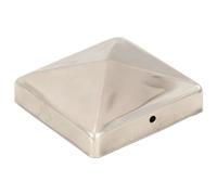 Genérico Tapas piramidales Postes Valla 6 uds Acero Inoxidable 91x91 mm,Bricolaje,Vallas de jardín,Accesorios para rejas y vallas-145487