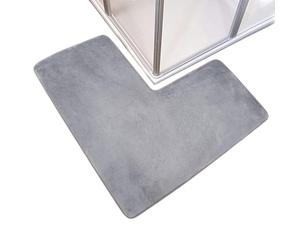 Genérico Tapete de baño en Forma de L - Tapete de Secado rápido | Alfombra De Esquina - Comodidad De Lana De Coral, Inodoro, Lavabo, Puerta De Ducha, Hogar, Hotel, SPA, Cama, Pata, Sofá, Cojín, Uso