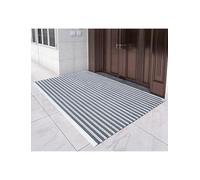 Genérico Tapete Enrollable con Marco de Aluminio, tapete rascador Resistente for entradas Exteriores, Antideslizante y fácil de Guardar for Villas, Patios y garajes.(Grey,3.0x4.0ft/90x120cm)