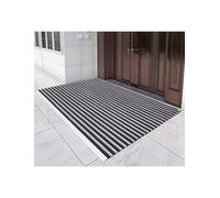 Genérico Tapete Enrollable con Marco de Aluminio, tapete rascador Resistente for entradas Exteriores, Antideslizante y fácil de Guardar for Villas, Patios y garajes.(Black,3.0x5.0ft/90x150cm)