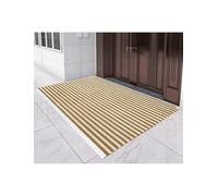 Genérico Tapete Enrollable con Marco de Aluminio, tapete rascador Resistente for entradas Exteriores, Antideslizante y fácil de Guardar for Villas, Patios y garajes.(Yellow,2.7x5.3ft/80x160cm)