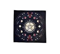 Genérico Tapete para Cartas del Tarot, Mantel de Tela Suave, de Astrología Espiritual, 1 Unidad de 49cm X 49cm, para Cartas de la Adivinación (Amarillo)