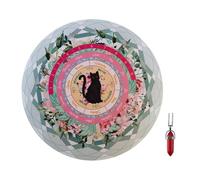 Genérico Tapete para Tablero De Péndulo - Tapete para Péndulo De Astrología De 8,5 Pulgadas | Bloc De Mensajes Metafísicos, Diseño De, Forma Adivinación, Lectura Espiritual, M