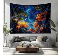 Genérico Tapices Lavable Microfibra De EnsueñO Bosque Cielo Estrellado Colgar Pared Multiuso Tapiz Estético Vistoso Para Habitacion Fiesta Dormitorio Oficinas en Casa 230x180cm