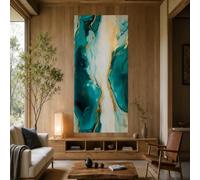 Genérico Tapiz de Pared Decoración para Salón, Dormitorio, Artes Decorativas, Tapestry Wall Decor 160 x 200 cm, Abstract Modern Green, Yellow, White, Black,