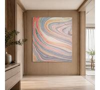 Genérico Tapiz de Pared Decoración para Salón, Dormitorio, Tapestry Wall Decor 100 x 150 cm, Abstract Modern Pink, Naranja, Gray, Beige, White,