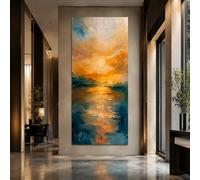 Generico Tapiz de pared para sala de estar dormitorio arte decoración tapices y tapicería,Tapiz Wall Decor 150 x 200 cm, Modern Orange yellow blue green,