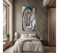 Generico Tapiz de pared para salón, dormitorio, tapices y tapicería, accesorios decorativos para casa, tapices de pared, 160 x 200 cm, color azul abstracto, azul, blanco, amarillo, marrón,