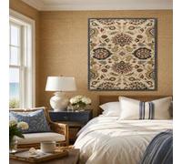 Genérico Tapiz de Pared Personalizado 180 x 230 cm, Custom Image Logo Text Personalized Tapestry, Floral Beige, Brown, Red, Blue, Yellow,