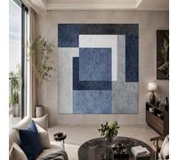 Genérico Tapiz de pared personalizado 200 x 300 cm, cocina y hogar muebles y decoración,Tapestry Wall Decor,Modern Geometric Blue, Gray, White,