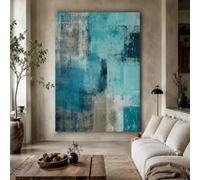 Genérico Tapiz de Pared Personalizado 200 x 300 cm, Cocina y Hogar Muebles y Decoración,Tapestry Wall Decor,Abstract Modern Blue, Gray, White,
