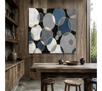 Genérico Tapiz de pared personalizado 200 x 300 cm, Cocina y hogar Muebles y decoración,Tapestry Wall Decor,Modern Geometric Blue, Gray, White, Black, Yellow,