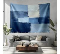 Genérico Tapiz Dormitorio 200x150cm Abstracto GeometríA Textura Tapiz Colgante Azul GrisáCeo Microfibra Decoración de Pared para Comedor Corredor Balcón Salón Apartamento