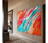 Genérico Tapiz Pared Decoración Decoración para Salón, Dormitorio, Casa, Tapestry Wall Decor 70 x 100 cm, Abstracto Naranja, Red, Azul, Beige, White,