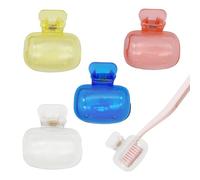 Genérico Tapon Cubre Cepillos Dentales - 4 Piezas Funda Cabezal Cepillo Dientes | Portatil Capsula Contenedor Clip para Colegio Baño Camping Casa Negocio Niños Adultos