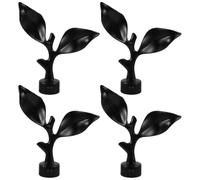 Genérico Tapones de Extremo Decorativas Diseño Creativo 4 Piezas Fáciles de Desmontar para Barra de Cortina de Hierro Negro para Decoración Única Hogar