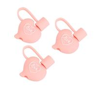Genérico Tapones de Silicona para Pajitas en Forma de Corazón Blanco, 3 Piezas Buen Sellado para Fiesta y Protección contra Polvo