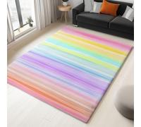 Genérico Tappeto per soggiorno Semplici Strisce Arcobaleno Ad Acquerello 180 x 240 cm Viola tappeto a Pelo Corto antiscivolo lavabile in lavatrice - per soggiorno Sala da pranzo ufficio in casa