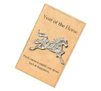 Genérico Tarjeta Año Del Abrazo Del Caballo - Recuerdo de Acrílico 2D Inspirador - Tarjetas De Ánimo Para El Año Nuevo Chino - Para Adolescentes, Adultos, Estudiantes, Empleados, Trabajo,