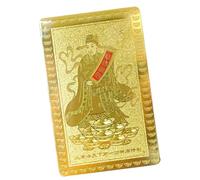 Genérico Tarjeta China fengg shuii - Talismán Del Dios De La Riqueza, Tarjeta Dorada Decorativa, Símbolo De Prosperidad | Trae Suerte Y Abundancia Para Familiares, Amigos, Sala De Estar