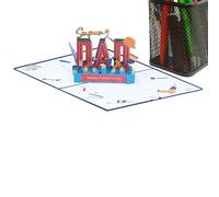 Genérico Tarjeta De Felicitación,Clásico 3D Alta Precisión | Tarjeta De Cumpleaños Para Padre | Cumpleaños, Año Nuevo, Días Festivos, Hogar, Interior, Exterior, Hombres, Esposo, Abuelo Y Abuelito