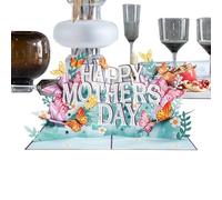 Genérico Tarjeta de Felicitación del Día de la Madre - Postal con diseño de de 12,7 por 17,7 centímetros,Tarjeta de felicitación tridimensional,Para mujer mamá celebración evento decoración