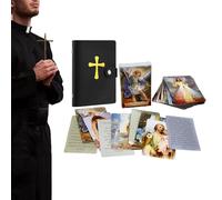 Genérico Tarjeta De Oración Bolsillo | 54 Piezas Artístico Devocional - Tarjetas Católicas Religiosas con Soporte - para el día a día, dormitorio, viajes, mesita de noche, entusiastas, familia y