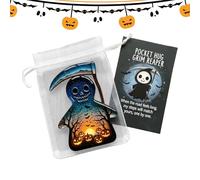 Generico Tarjeta fantasma de bolsillo - Tarjetas tranquilizadoras, fantasma, cuervo, dios de la muerte, recuerdo inspiracional para graduados adultos, colegas, estudiantes, adolescentes, viajes