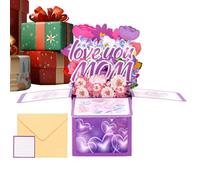 Genérico Tarjeta para el Día de la Madre | Romántico Diseño Floral 3D con Sobre Escrito a Mano - Tarjeta para Mamá - para Esposa, Hija, Hermana, Amiga, Abuela