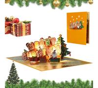 Genérico Tarjetas 3D - Tarjeta Navideña 3D con Música y Luz | Decoración de Mesa para Celebraciones y Recuerdos: Cumpleaños, Graduación, Familia, Colegio