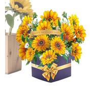 Genérico Tarjetas de Cumpleaños con Diseño de Ramo - Artículos 3D para Fiestas y Bendiciones | Tarjetas de San Valentín - para Esposa Esposo Madre Padre Novia Cumpleaños Día de San Valentín Boda