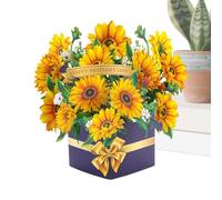 Genérico Tarjetas De Flores Para Bodas - Artículos 3D para Fiestas y Bendiciones - Tarjeta de Papel para el Día del Maestro | para Esposa Esposo Madre Padre Novia Cumpleaños Día de San Valentín Boda