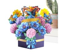 Genérico Tarjetas De Flores Para Bodas,Suministros para Fiestas 3D con Bendiciones,Tarjeta para el Día de la Madre | para Esposa Esposo Madre Padre Novia Cumpleaños Día de San Valentín Boda