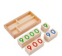 Genérico Tarjetas de números de Madera - Juguetes numéricos para niños | Number Toys 1-9000, 1-9000 Digital NumberToys para niños pequeños, Juego de Contar, Juguetes educativos para habil