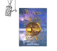 Genérico Tarjetas de oráculo de runas - Mazo de Tarot de tamaño de Bolsillo para Principiantes con Collar