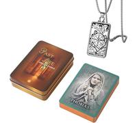 Genérico Tarjetas de oráculo de Vida pasada - Deck de tamaño de Bolsillo para Principiantes en Lata de Metal - Descubre tu Vida Anterior, fácil de Usar