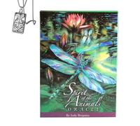 Genérico Tarjetas de oráculo del espíritu de los Animales: edición de Bolsillo, cartulina, Ideal para Principiantes, Incluye Tarjetas y Collar