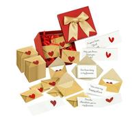 Generico Tarjetas de San con sobre | 60 piezas pequeños corazones | Tarjetas de San con sobres, para esposa marido novio Fechado Cumpleaños Party Favors Monedero