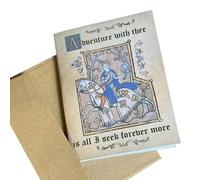 Genérico Tarjetas de San Valentín Medievales, Divertidas tarjetas de felicitación de San Valentín de estilo medieval con sobres, con ilustraciones vintage, para parejas, novios (#E)