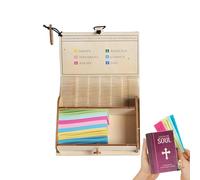Genérico Tarjetas de Versículos Bíblicos | 90 Piezas con Caja de Madera y Código de Color | Escrituras Cristianas para Reflexión y Aliento Diario | Hombres y Mujeres