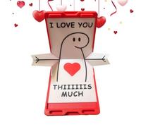 Genérico Tarjetas Del Día De San Valentín - Romántica Emergente Con Abrazos | Decoraciones Divertidas Con Diseño De Corazón Para Familiares, Amigos, Esposa, Madre, Hermana, Hija, Ocasiones Especi