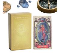 Genérico Tarjetas del Tarot: Deck Oracle Tarot de 78 Piezas para espíritu, afirmación, Lectura de adivinación con guía, Juegos de Mesa difíciles de 10.3x6cm para exploración Espiritual, meditación, f