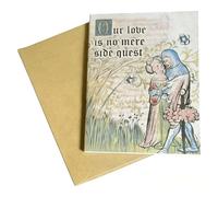 Genérico Tarjetas Medievales de San Valentín | Divertidas tarjetas de amor vintage con arte manuscrito y frases humorísticas | Tarjetas de felicitación románticas únicas para parejas, novios (04)