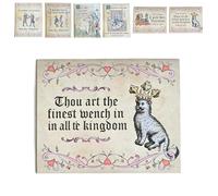 Genérico Tarjetas medievales de San Valentín, divertido coche de amor medieval con arte manuscrito escrito a mano, Tarjetas de amor de humor de chicos raros, tarjeta medieval con sobres kraft (#D)