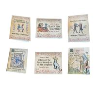 Genérico Tarjetas medievales de San Valentín, divertido coche de amor medieval con arte manuscrito escrito a mano, Tarjetas de amor de humor de chicos raros, tarjeta medieval con sobres kraft (All)